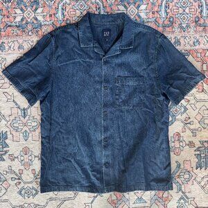 Gap Dark Wash Denim Shirt - Size Large